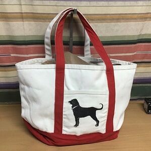 The Black Dog Tote Bag, Red, 17 x 13 in